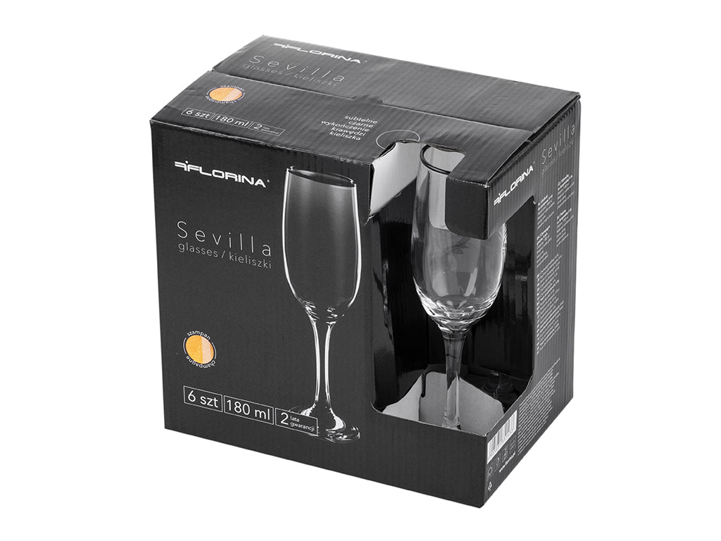 Kieliszki do szampana sevilla 180ml 6szt.