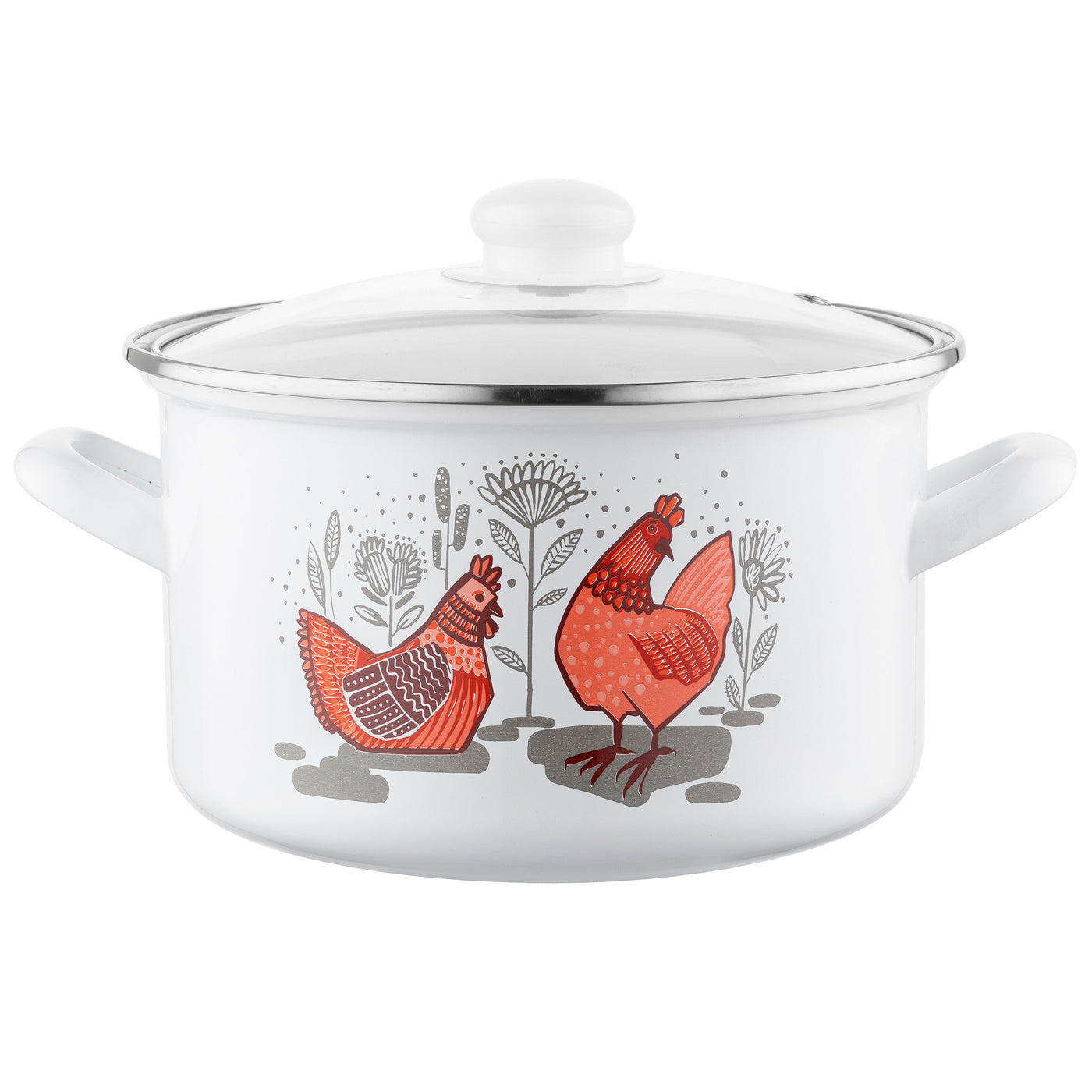 Garnek emaliowany prosty rubinka 20cm 3,7l z/p