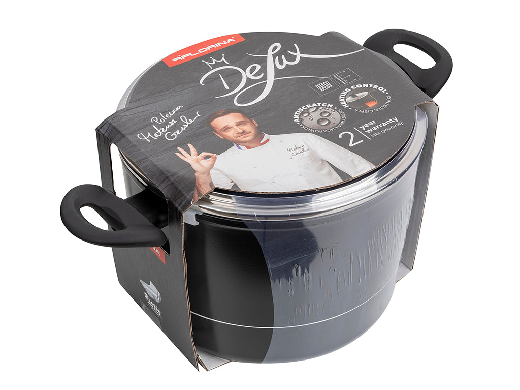 GARNEK ALUMINIOWY WYSOKI DELUX 24CM 6,2L Z/P MG