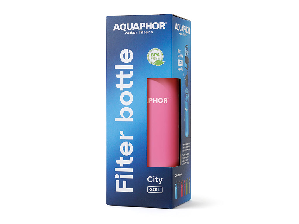 Butelka filtrująca aquaphor city 350ml różowa -aqu 522901