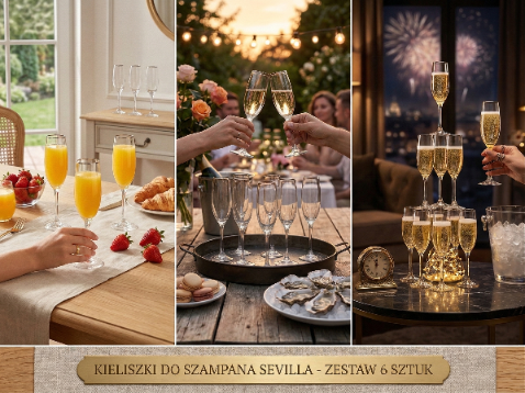 Kieliszki do szampana sevilla 180ml 6szt.