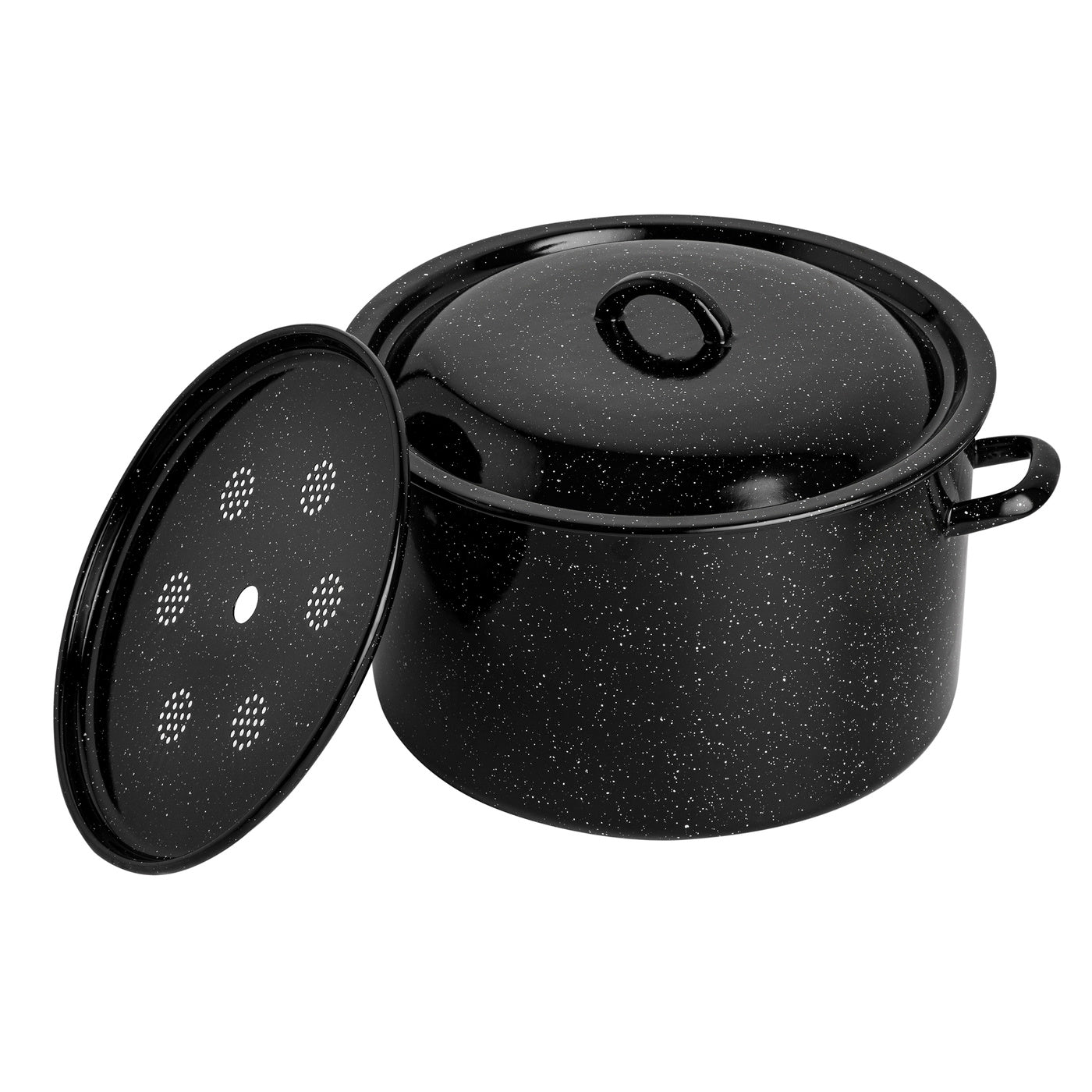 Garnek do słoików emaliowany 32cm 16l z/p czarny 570/32