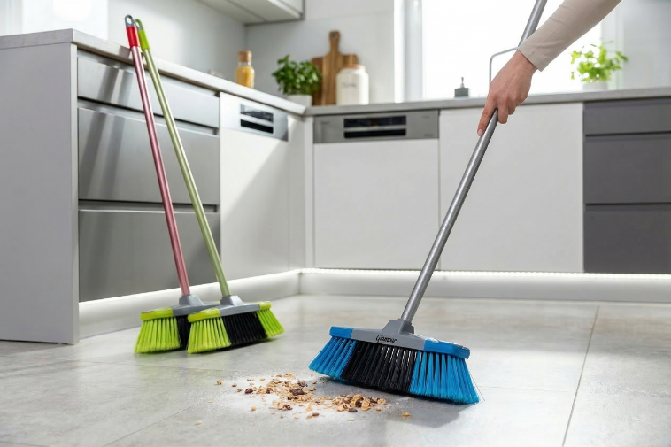 Miotła z kijem plastikowa glamour