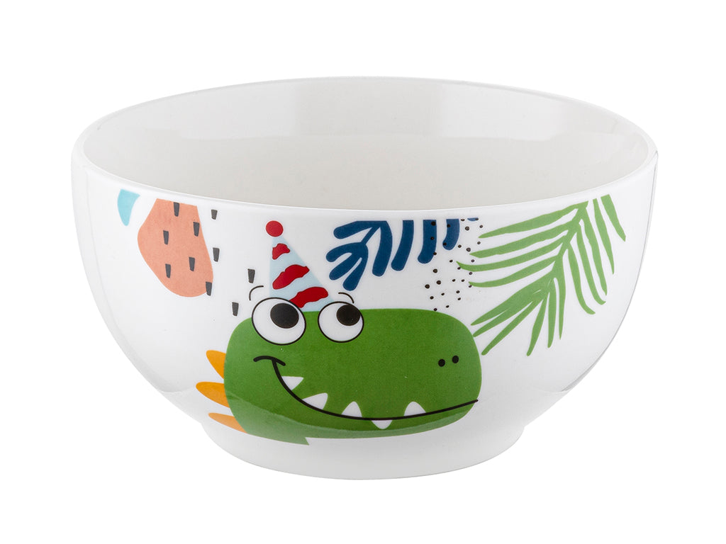Zestaw porcelany dziecięcej salaterka + kubek dino n