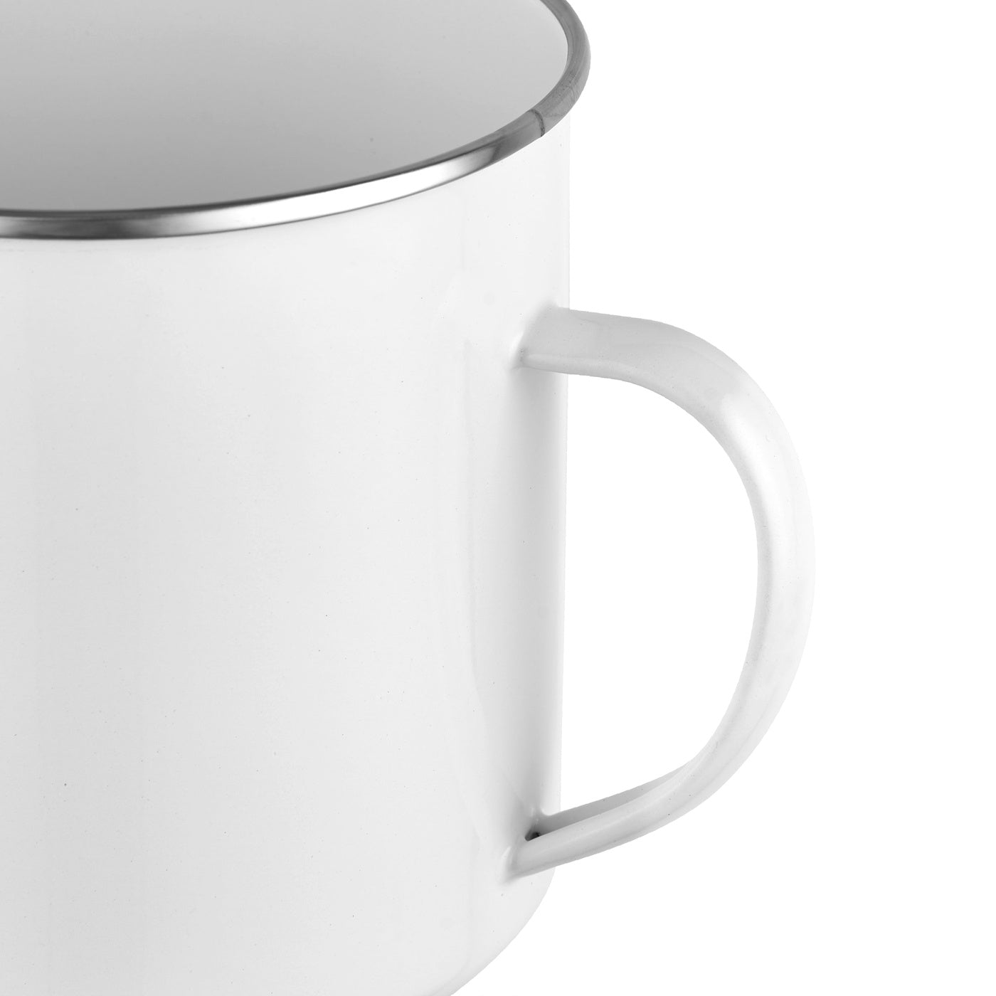 Kubek emaliowany 12cm 1,1l 101p biało-kremowy