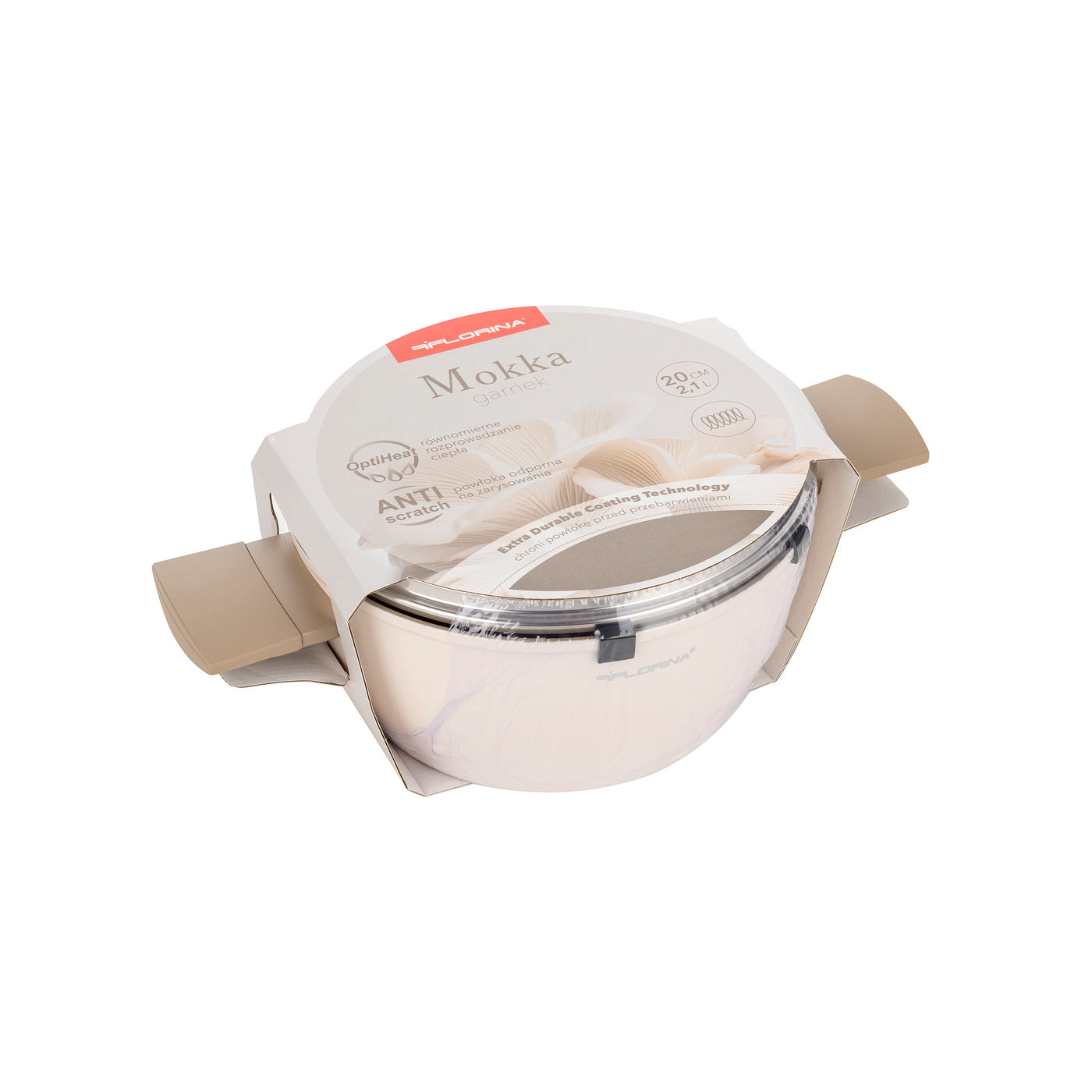 Garnek aluminiowy Florina Mokka 20 cm 2,1 l