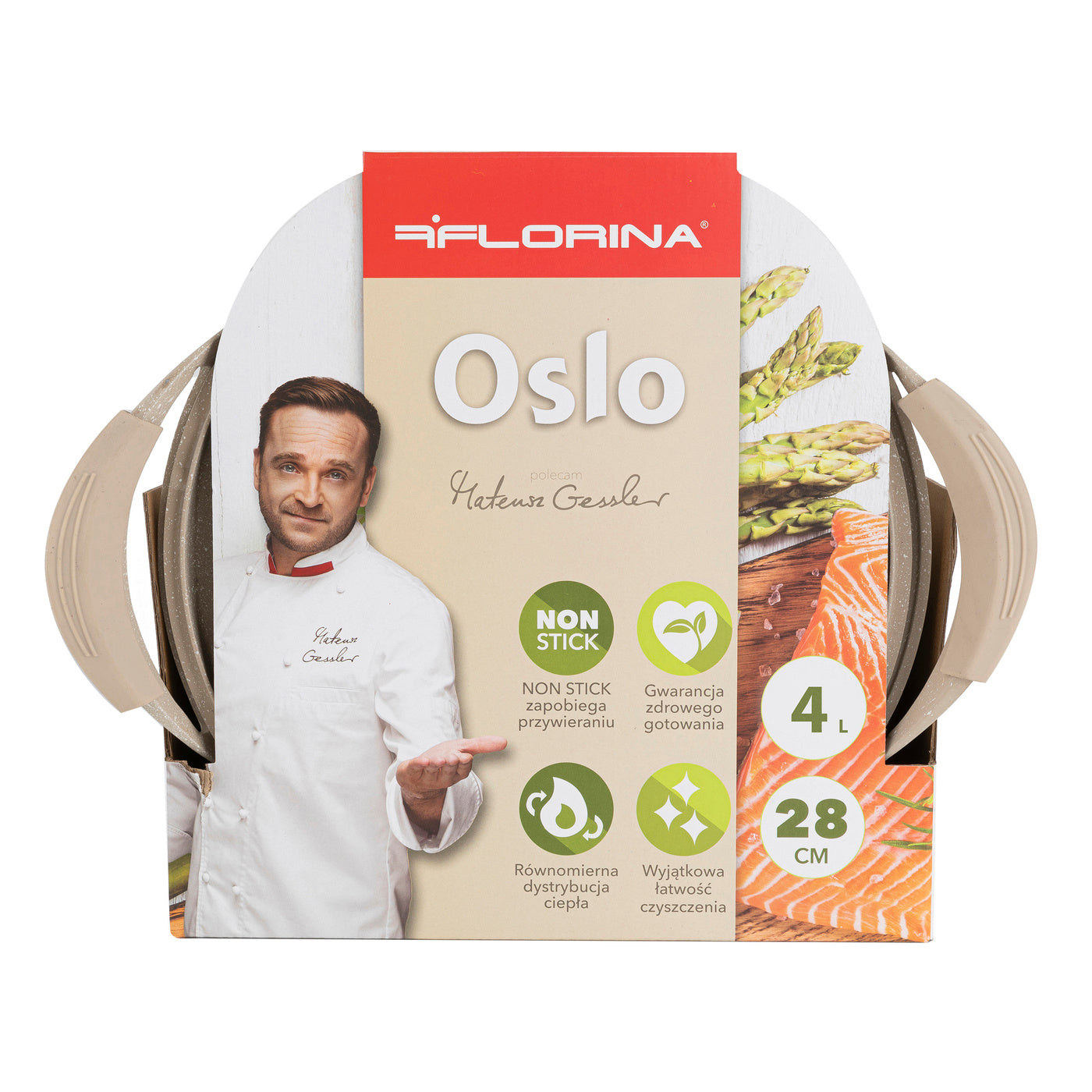 Garnek aluminiowy niski Florina Oslo 28 cm 4 l