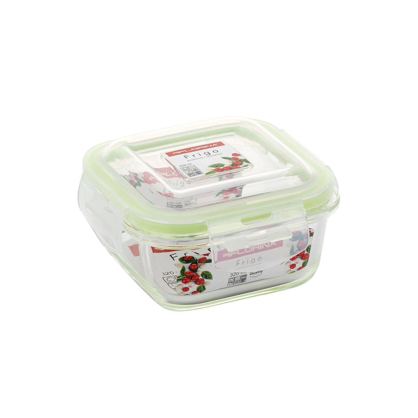 Pojemnik do żywności Florina Frigo szklany 320 ml kwadratowy