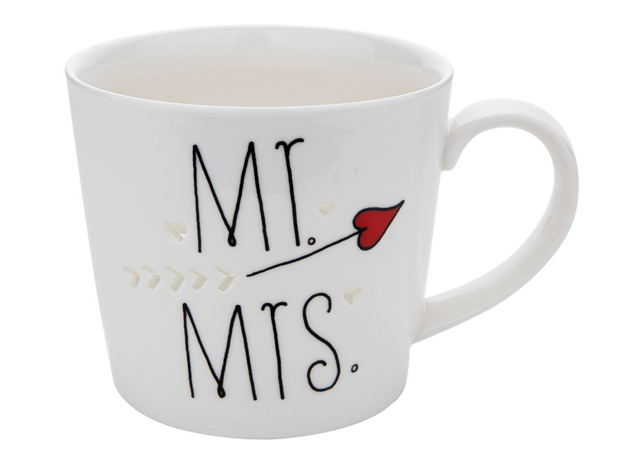 Kubek ceramiczny do kawy i herbaty Florina Mr./Mrs. 580 ml