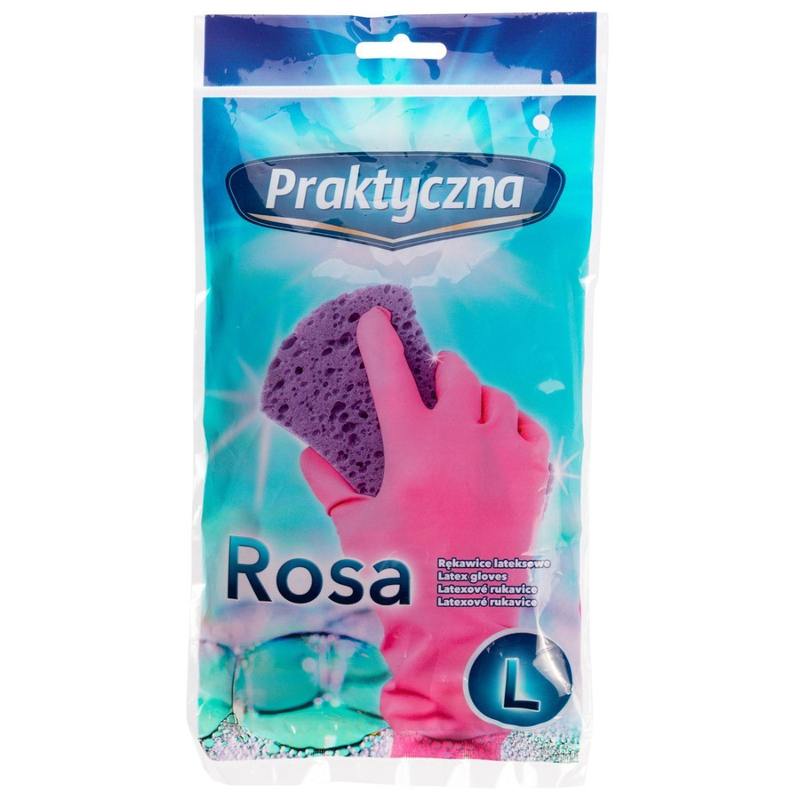 Rękawice lateksowe Rosa - Praktyczna - L
