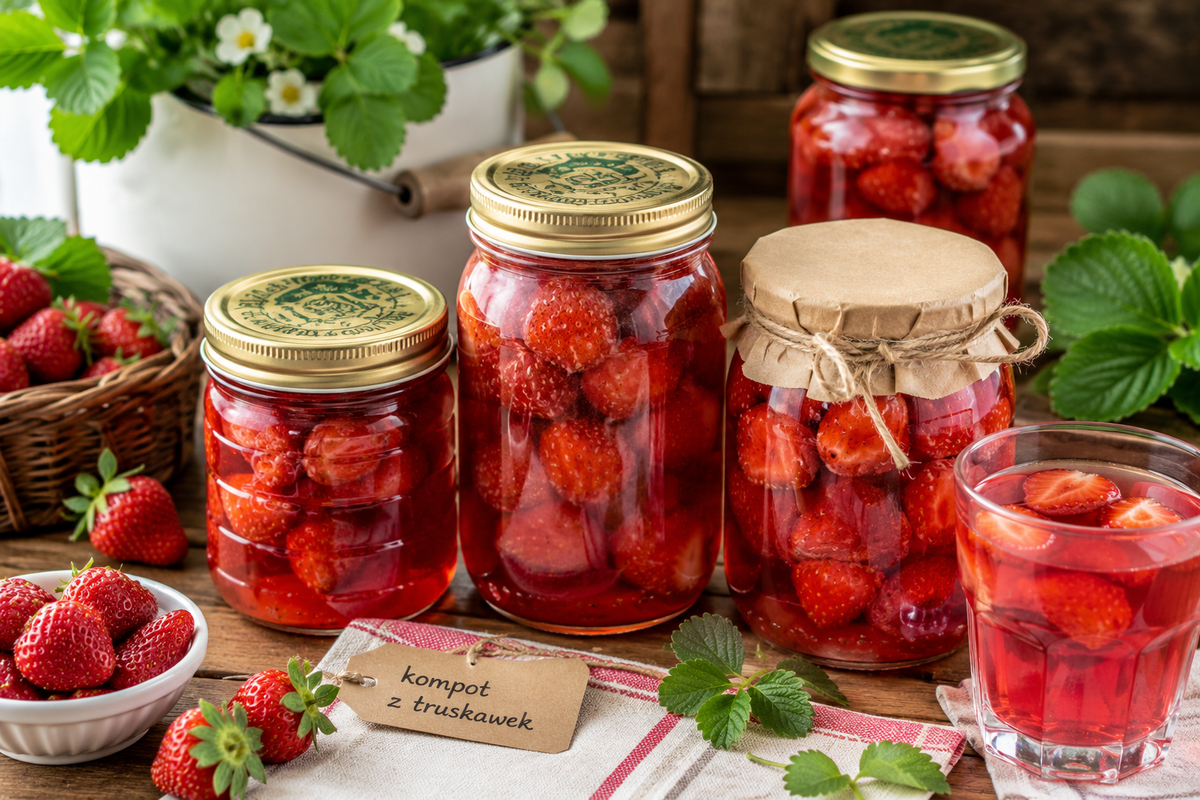 Kompot z truskawek na zimę – jak go zrobić?