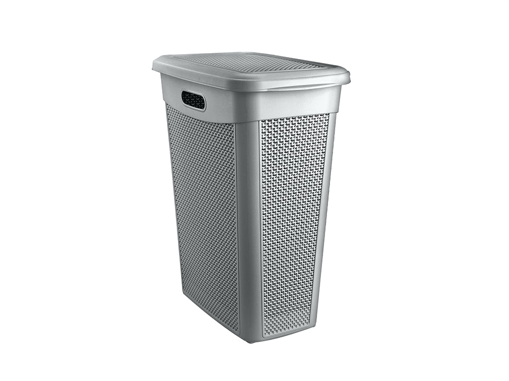 Kosz na pranie plastikowy lavado 46x29x55cm 43l antracytowy