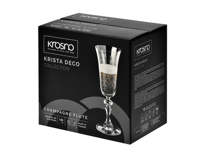Kieliszki do szampana krista dekor 8788 150ml 6szt