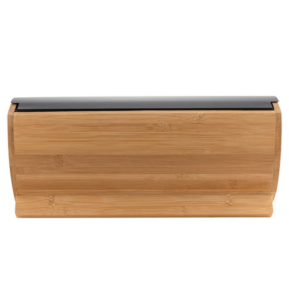Zestaw 4 elementowy elegant chlebak 35x25x15,5 cm w zestawie z 3 pojemnikami na artykuły sypkie czarny de