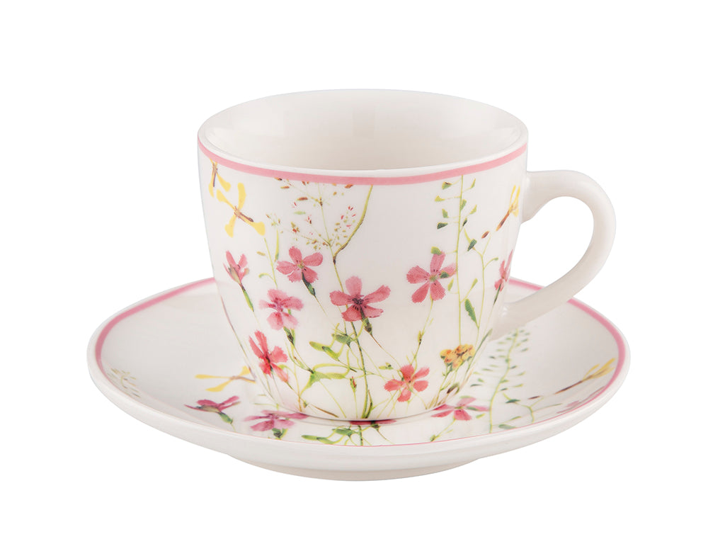Fliliżanka ze spodkiem purple flower 220ml