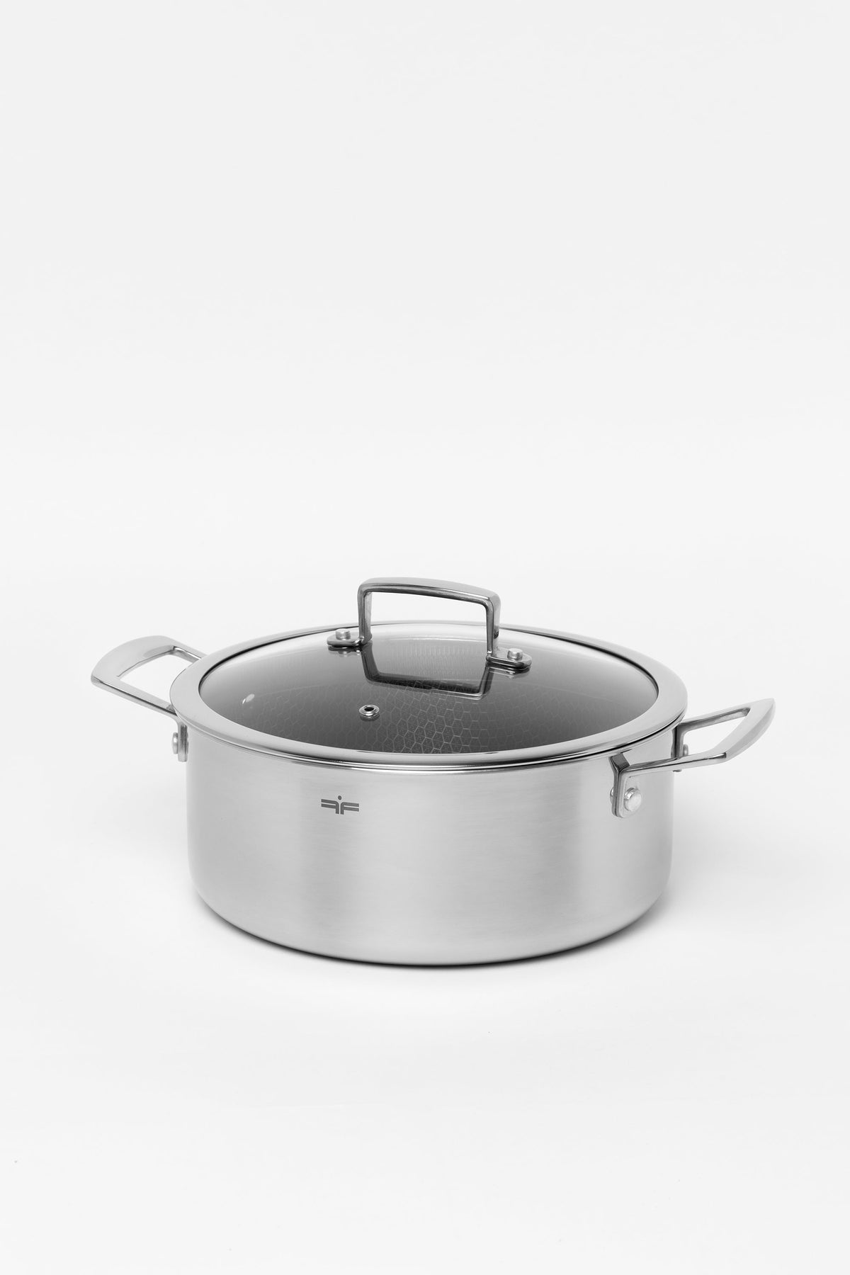 Zestaw 3 elementowy komplet garnków Florina Aristo Plus srebrny | stal nierdzewna| powłoka non-stick | wszystkie typy kuchenek |do piekarnika
