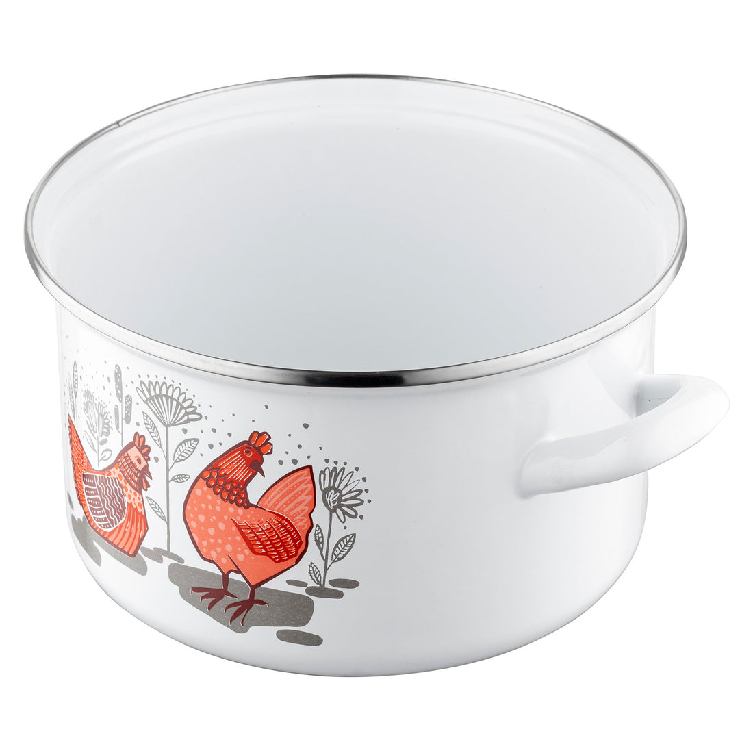 Garnek emaliowany prosty rubinka 20cm 3,7l z/p
