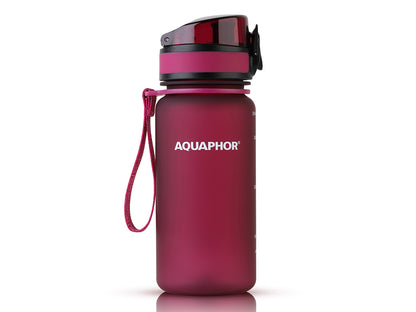 Butelka filtrująca aquaphor city 350ml bordowa -aqu 522905