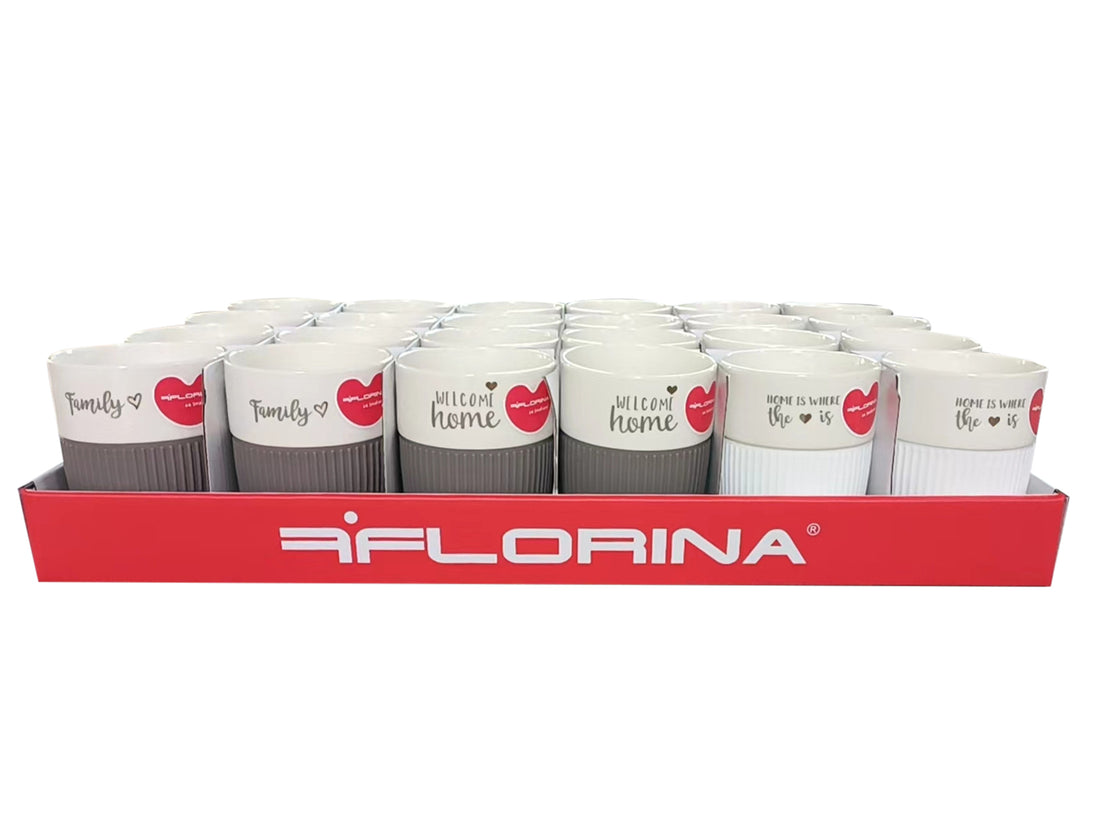 Kubek z silikonową obręczą ally 380 ml