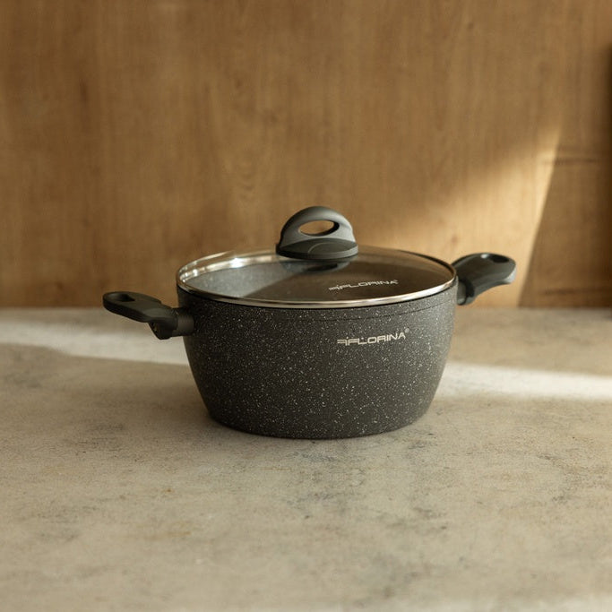 Zestaw 2 sztuk garnków FLORINA LAVA STONE by Mateusz Gessler 24 cm 28 cm