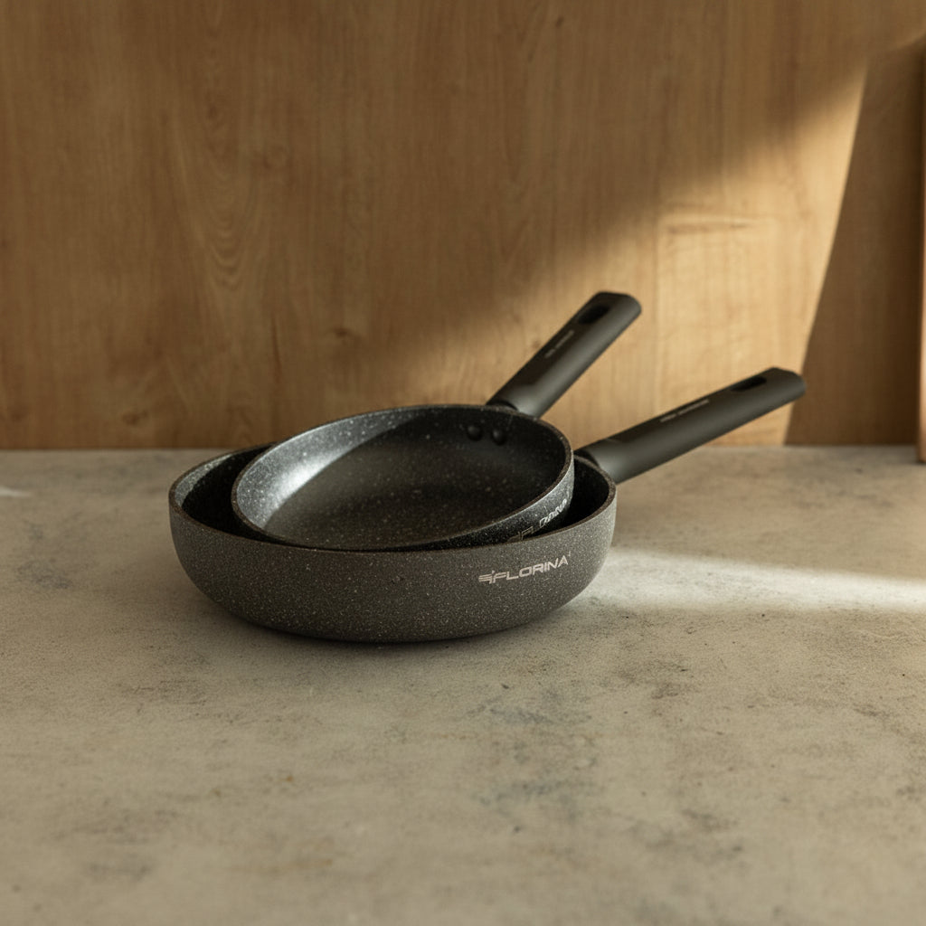 Zestaw 2 sztuk patelni FLORINA LAVA STONE by Mateusz Gessler 20 cm 26 cm