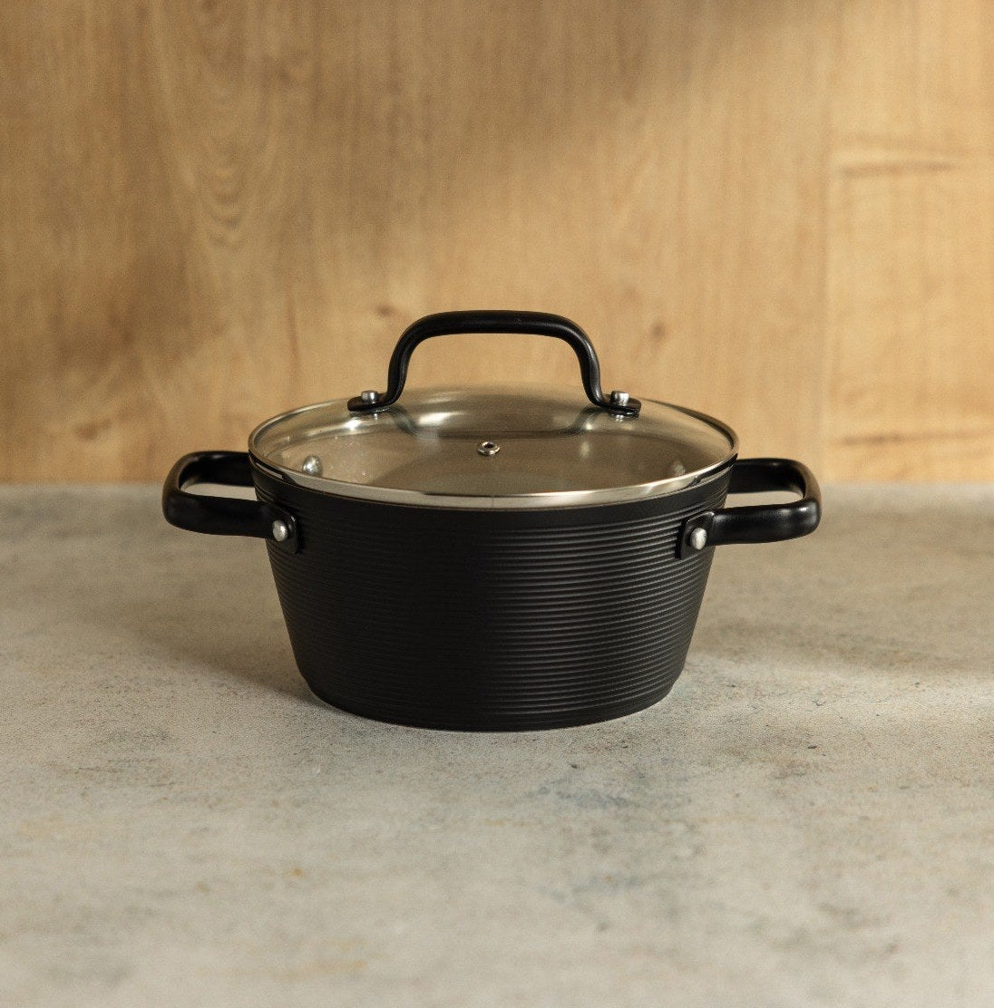 Zestaw rondel + garnek aluminiowy Florina Carina Black 16 cm 20 cm
