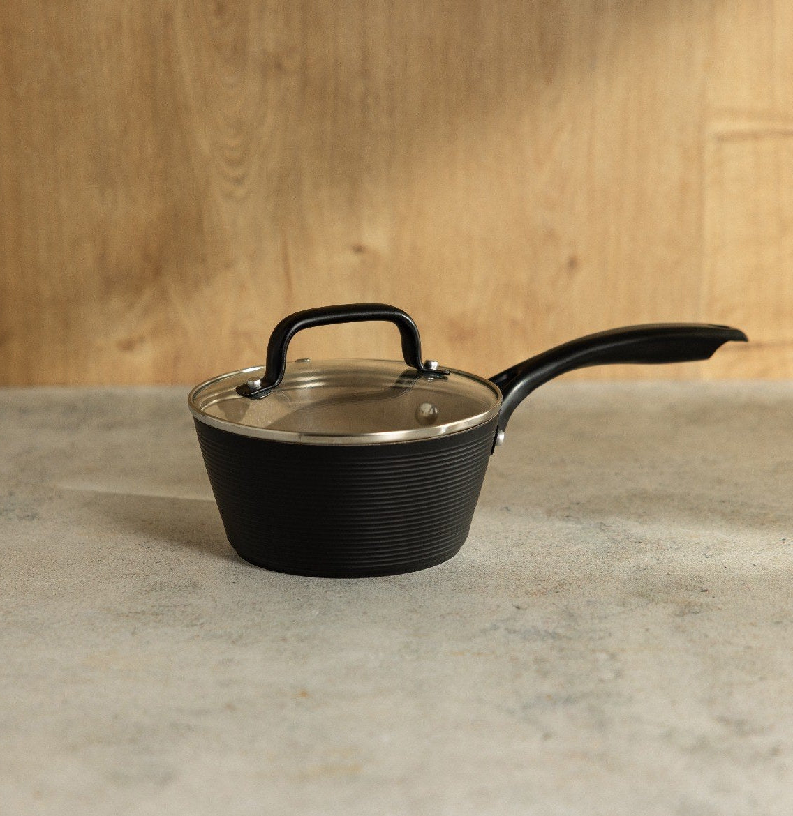 Zestaw rondel + garnek aluminiowy Florina Carina Black 16 cm 20 cm