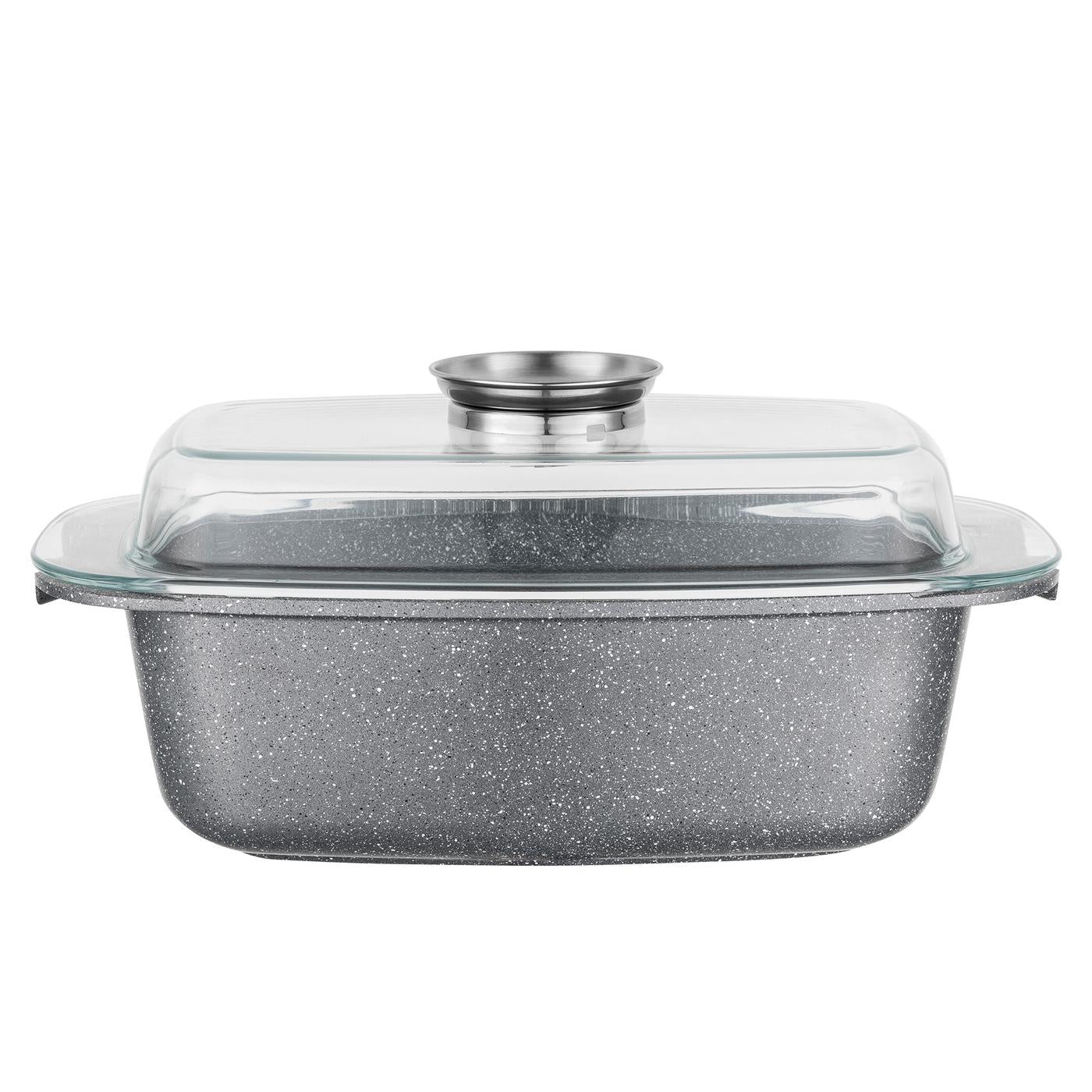 Brytfanna aluminiowa prostokąt lava 32x11cm 5,2l z/p szara mg