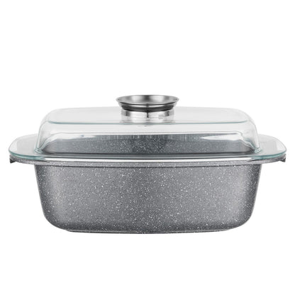 Brytfanna aluminiowa prostokąt lava 32x11cm 5,2l z/p szara mg