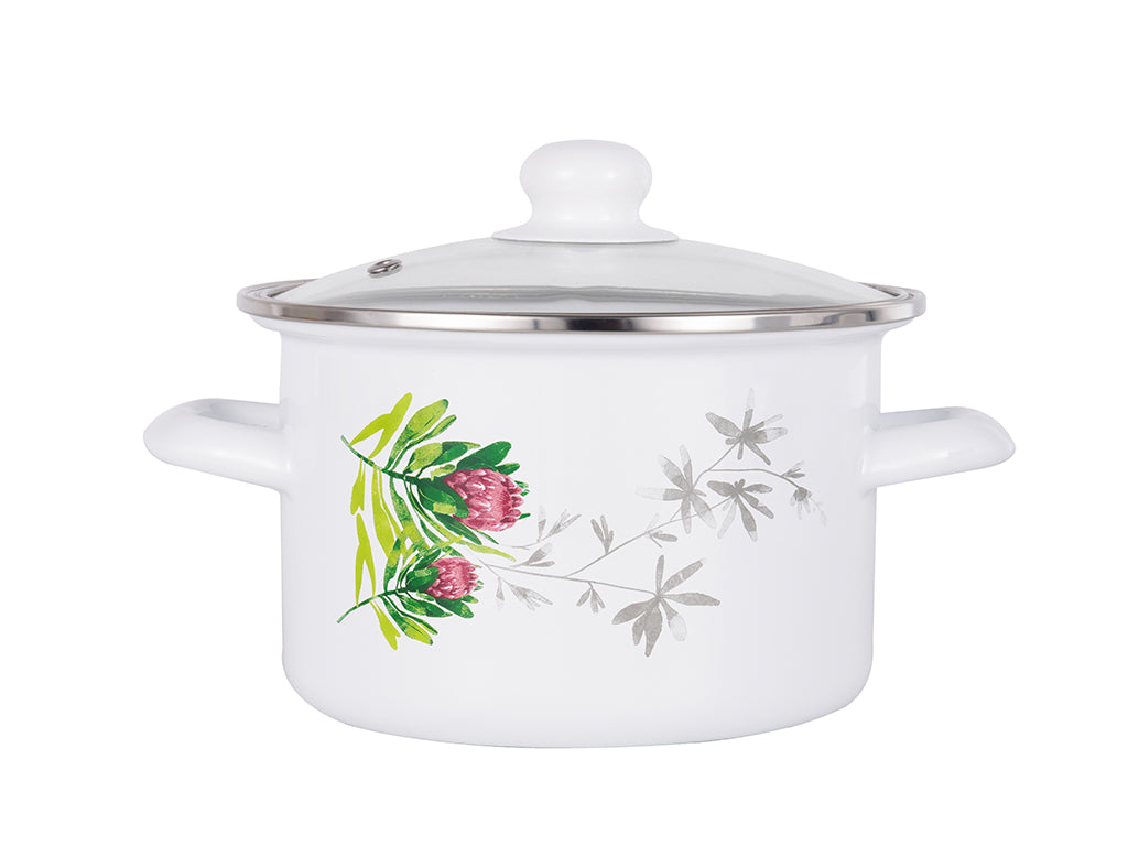 Garnek emaliowany protea 22cm 4,8l z/p