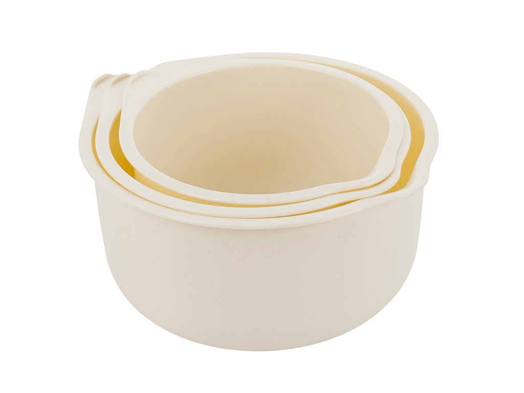 Miska plastikowa kpl. 3szt 17cm 19cm 22cm kremowy