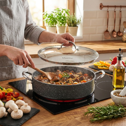 Garnek aluminiowy niski onyx 30cm 4,2l z/p