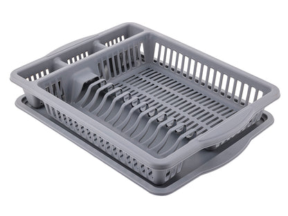 Suszarka do naczyń plastikowa velvet 48,5 x 36 x 8,5cm z podstawką antracytowa