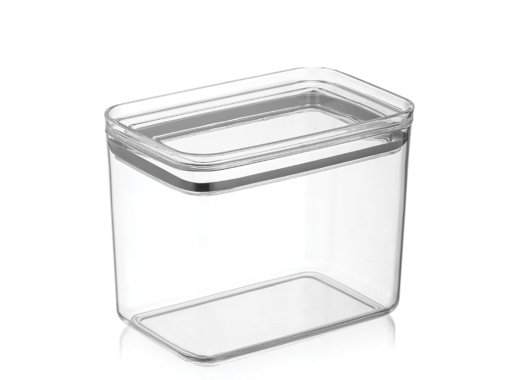 POJEMNIK DO PRZECHOWYWANIA ŻYWNOŚCI PLASTIKOWY PROSTOKĄTNY CRYSTAL 1,5L