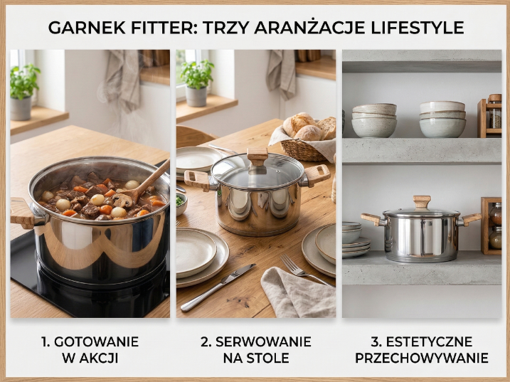 Garnek nierdzewny fitter 18cm 2,5l z/p