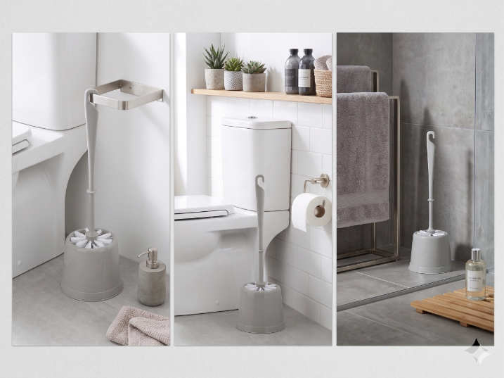 Wc komplet plastikowy jin standard jasny szary