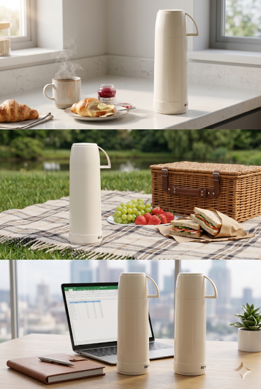 Termos pick me up 750ml kremowy