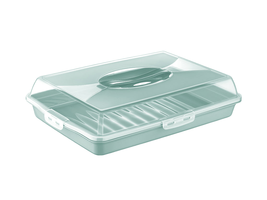 Pojemnik na ciasto plastikowy prostokątny orio 45x31x10cm zielony