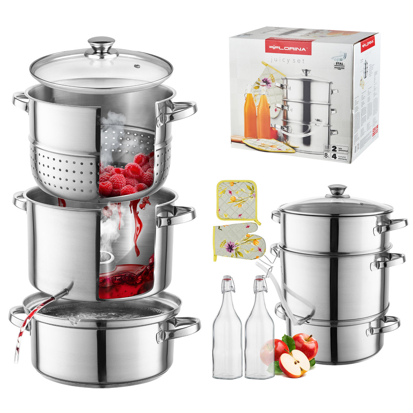 Zestaw sokownik ecom 8l juicy set