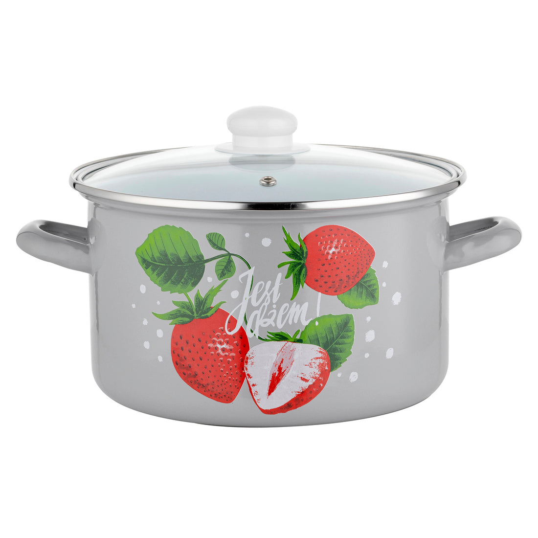 Garnek emaliowany prosty dżem 22cm 5,3l z/p