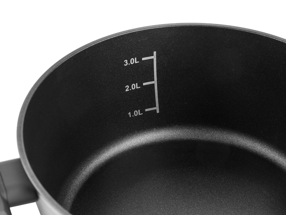 Zestaw 3 sztuk garnków aluminiowych FLORINA DELUX 16 cm 24 cm 26 cm 1 l 2,3 l 5,1 l