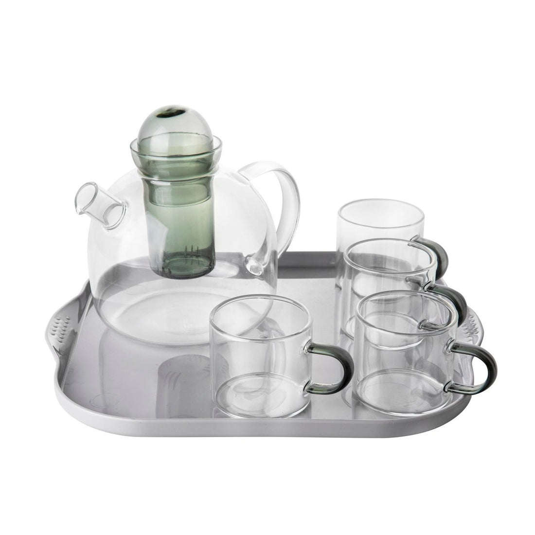 Dzbanek do herbaty 670ml kula + filiżanki 90ml