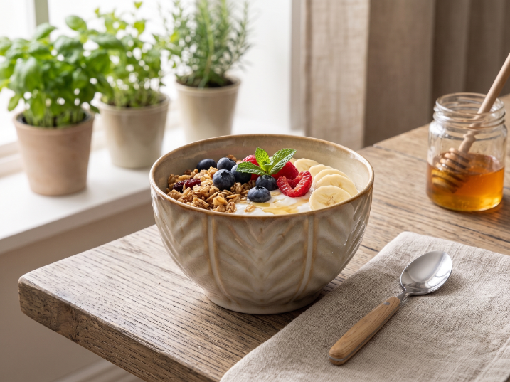 Salaterka lehti beige 14cm