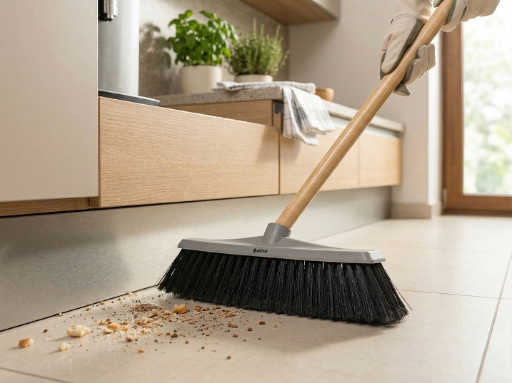 Miotła plastikowa aster jasny szary