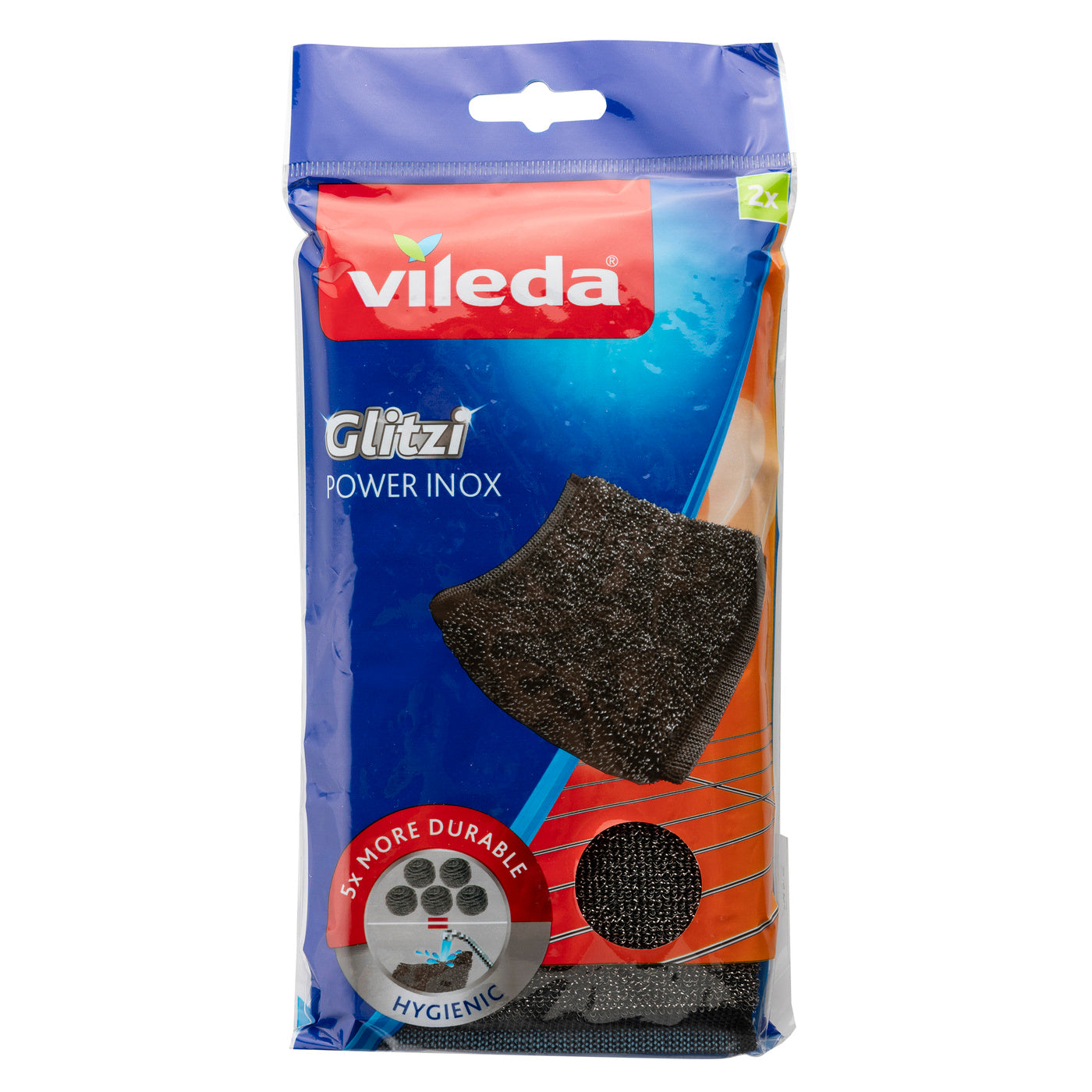 Zmywak vileda glitzi power inox 2szt. -vil 141656