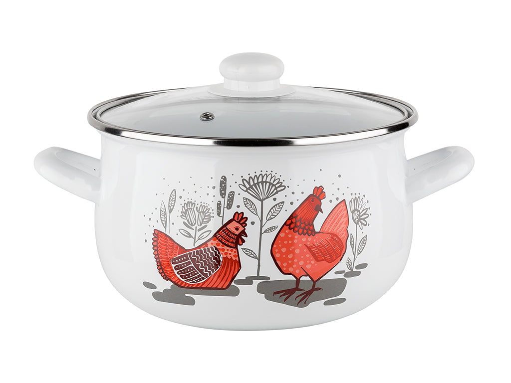 Garnek emaliowany pyza rubinka 20cm 4,0l z/p