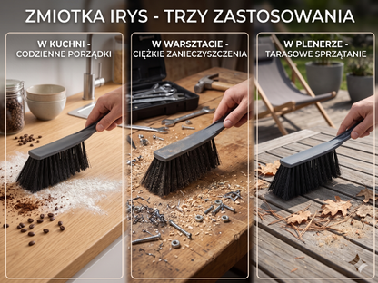 Zmiotka plastikowa irys ciemny szary