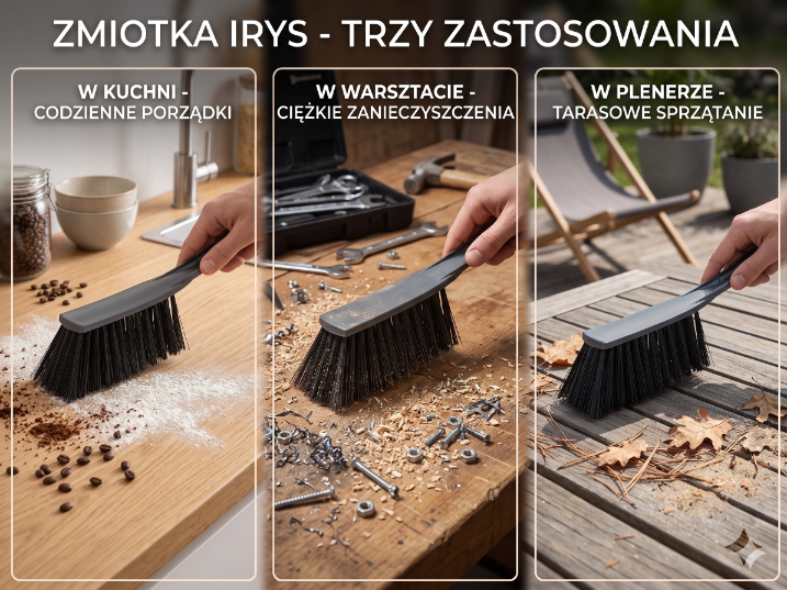 Zmiotka plastikowa irys ciemny szary