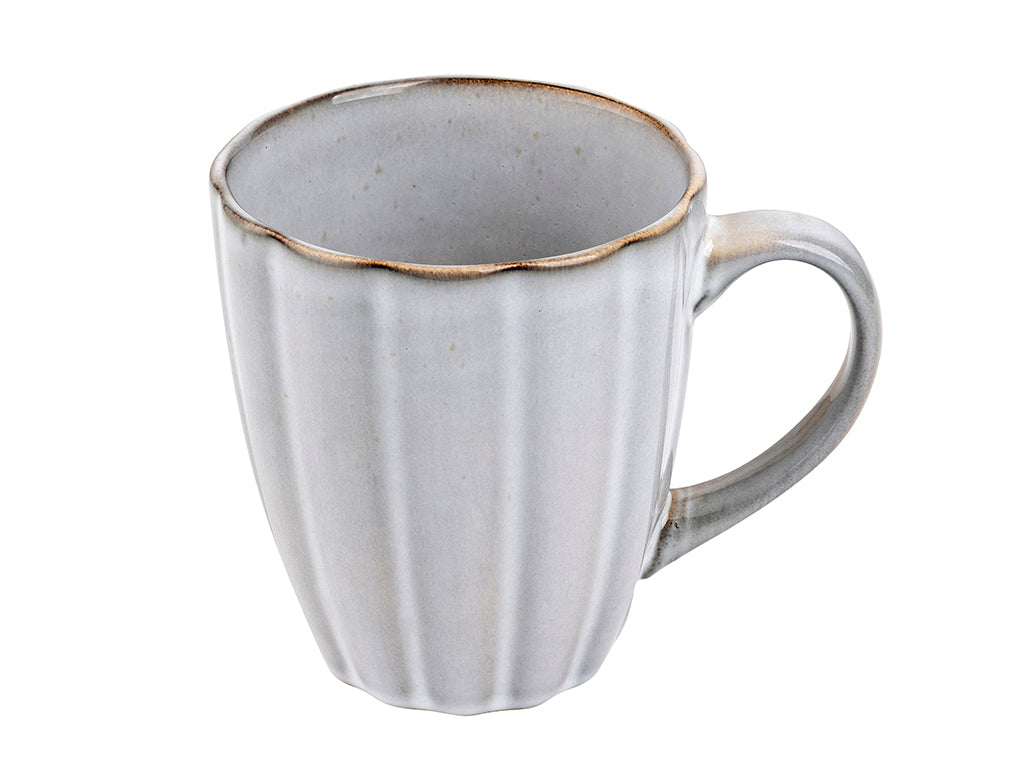 Zestaw 12 elementowy komplet porcelany Atlantica szara