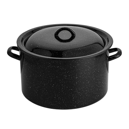 Garnek do słoików emaliowany 32cm 16l z/p czarny 570/32